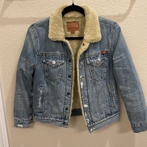 Lucky Brand Faux Sherpa Denim Jacket